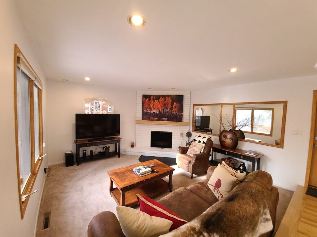 Living room in one of our Memorial Day rentals