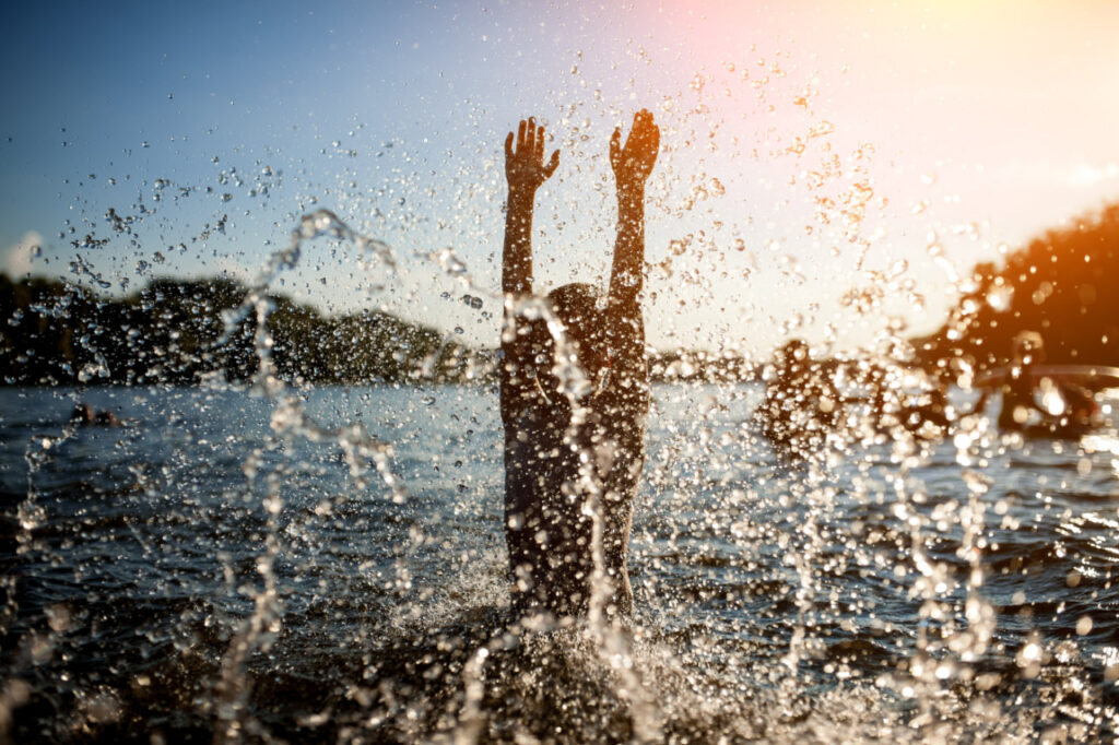 Swimming in a lake