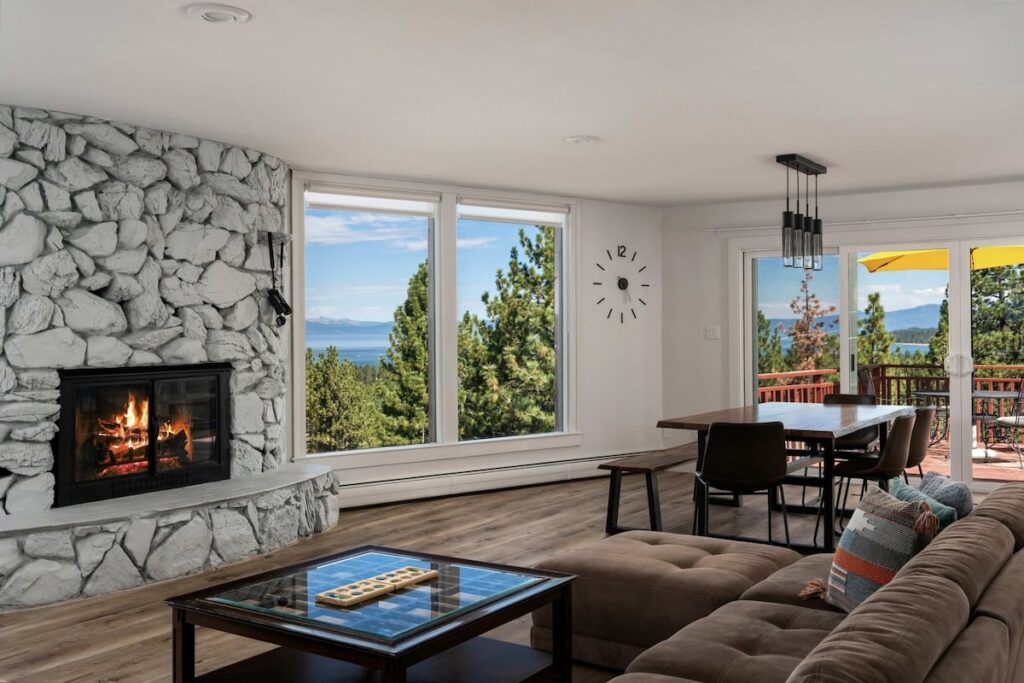 Living room in one of our South Shore Lake Tahoe rentals