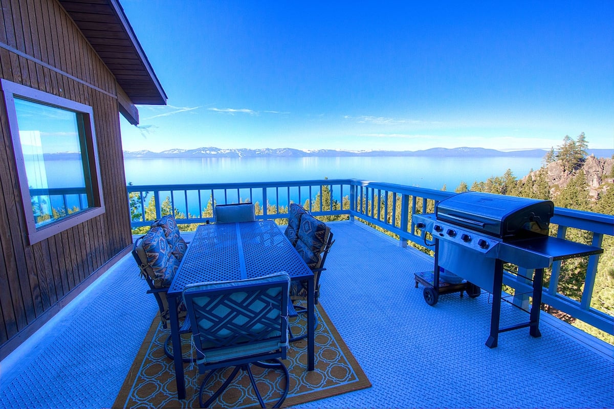 a lake view from one of our cabins in Lake Tahoe